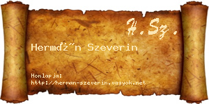 Hermán Szeverin névjegykártya